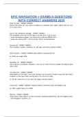 EPIC NAVIGATION &plus; EXAMS A QUESTIONS WITH CORRECT ANSWERS 