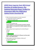 &lpar;ASHI&rpar; Home Inspector Exam With Actual Questions & Verified Answers&comma; Plus Explained Rationales&sol;Expert Verified For Guaranteed 100&percnt; Pass 2026&sol;Latest Update&sol;Instant Download Pdf