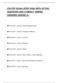 CSI CDT EXAM LATEST 2026 WITH ACTUAL QUESTIONS AND CORRECT VERIFIED ANSWERS GRADED A&plus;
