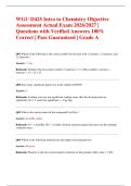 WGU D425 Intro to Chemistry Objective Assessment Actual Exam 2026&sol;2027 &vert; Questions with Verified Answers 100&percnt; Correct &vert; Pass Guaranteed &vert; Grade A
