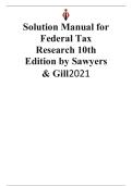 Federal Tax Research 10th Edition by Sawyers & Gill &vert; Complete Solution Manual &vert;Cengage