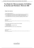Microeconomics 3rd Edition Karlan Morduch &vert; Complete Test Bank &vert; McGraw Hill