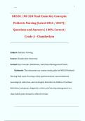 NR328 &sol; NR 328 Final Exam Key Concepts&colon;  Pediatric Nursing &lpar;Latest 2026 &sol; 2027&rpar; &vert;  Questions and Answers &vert; 100&percnt; Correct &vert;  Grade A - Chamberlain