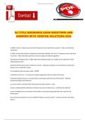New Jersey Title Insurance Exam 2026 &ndash; Practice Questions and Answers with Verified Solutions&comma; Updated Exam Preparation