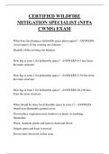 CERTIFIED WILDFIRE MITIGATION SPECIALIST &lpar;NFPA CWMS&rpar; EXAM QUESTIONS AND ANSWERS 2026