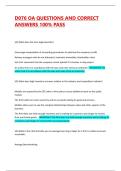 D076 OA QUESTIONS AND CORRECT ANSWERS 100&percnt; PASS