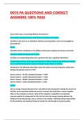 D076 PA QUESTIONS AND CORRECT ANSWERS 100&percnt; PASS