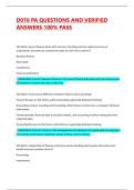 D076 PA QUESTIONS AND VERIFIED ANSWERS 100&percnt; PASS