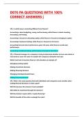D076 PA QUESTIONS WITH 100&percnt; CORRECT ANSWERS &vert; VERIFIED QUESTIONS