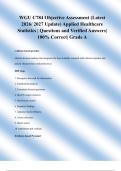 WGU C784 Objective Assessment &lpar;Latest 2026&sol; 2027 Update&rpar; Applied Healthcare Statistics &vert; Questions and Verified Answers&vert; 100&percnt; Correct&vert; Grade A