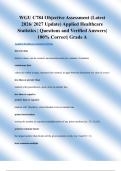 WGU C784 Objective Assessment &lpar;Latest 2026&sol; 2027 Update&rpar; Applied Healthcare Statistics &vert; Questions and Verified Answers&vert; 100&percnt; Correct&vert; Grade A