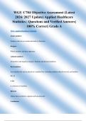 WGU C784 Objective Assessment &lpar;Latest 2026&sol; 2027 Update&rpar; Applied Healthcare Statistics &vert; Questions and Verified Answers&vert; 100&percnt; Correct&vert; Grade A
