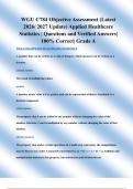 WGU C784 Objective Assessment &lpar;Latest 2026&sol; 2027 Update&rpar; Applied Healthcare Statistics &vert; Questions and Verified Answers&vert; 100&percnt; Correct&vert; Grade A