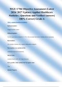 WGU C784 Objective Assessment &lpar;Latest 2026&sol; 2027 Update&rpar; Applied Healthcare Statistics &vert; Questions and Verified Answers&vert; 100&percnt; Correct&vert; Grade A