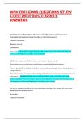WGU D076 EXAM QUESTIONS STUDY GUIDE WITH 100&percnt; CORRECT ANSWERS