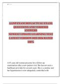 AANP ACTUAL Exam Questions &ndash; Updated for 2025 &vert; Correct & Verified Answers Provided &vert; A&plus; Grade
