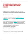 PN Adult Medical Surgical Online Practice Questions And Verified Answers &vert; verified exam questions &vert;