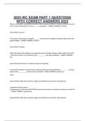 2025 IRC EXAM PART 1 QUESTIONS WITH CORRECT ANSWERS 2025&period;