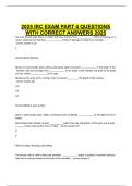 2025 IRC EXAM PART 4 QUESTIONS WITH CORRECT ANSWERS 2025&period;