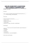2026 IRC EXAM PART 6 QUESTIONS WITH CORRECT ANSWERS 2025&period;