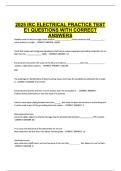 2026 IRC ELECTRICAL PRACTICE TEST E1 QUESTIONS WITH CORRECT ANSWERS&period;