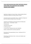 COCN CERTIFICATION EXAM PREP &lpar;CERTIFIED OSTOMY CARE NURSE&rpar; 2026 QUESTIONS AND ANSWERS &lpar;SOLVED&rpar; 100&percnt; CORRECT