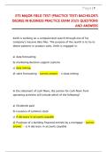 ETS Major Field Test Business Practice Exam 2025 &vert; Questions & Answers