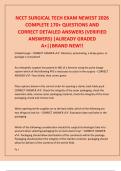 NCCT SURGICAL TECH EXAM NEWEST 2026  COMPLETE 170&plus; QUESTIONS AND  CORRECT DETAILED ANSWERS &lpar;VERIFIED  ANSWERS&rpar; &vert;ALREADY GRADED  A&plus;&vert;&vert;BRAND NEW&excl;&excl;