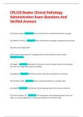 CPL250 Beaker Clinical Pathology Administration Exam Questions And Verified Answers