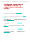 CPL250 Beaker Clinical Pathology Administration Questions And Complete Solutions Verified Exam Questions