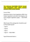 The Ultimate IAHCSMM CRCST Actual Test Questions with 100&percnt; correct  answers 2026 Latest Update 