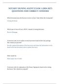 NOTARY SIGNING AGENT EXAM 1 &lpar;2026-2027&rpar; QUESTIONS AND CORRECT ANSWERS