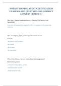 NOTARY SIGNING AGENT CERTIFICATION EXAM 2026-2027 QUESTIONS AND CORRECT ANSWERS GRADED A&plus;