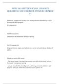NURS 318  MIDTERM EXAM  &lpar;2026-2027&rpar; QUESTIONS AND CORRECT ANSWERS GRADED A&plus;