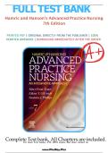 TEST BANK Hamric and Hanson's Advanced Practice Nursing 7th Edition Integrative approach&period;pdf
