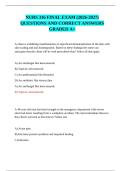NURS 316 FINAL EXAM &lpar;2026-2027&rpar; QUESTIONS AND CORRECT ANSWERS GRADED A&plus;
