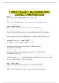 7 BREW TRAINING QUESTIONS WITH CORRECT ANSWERS 2025&period;