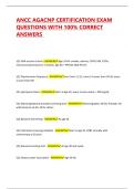ANCC AGACNP CERTIFICATION EXAM QUESTIONS WITH 100&percnt; CORRECT ANSWERS &vert; VERIFIED EXAM QUESTIONS &vert;