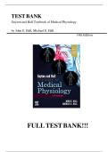 Guyton & Hall Textbook of Medical Physiology 14th Edition Test Bank &ndash; Complete Study Guide & Exam Prep