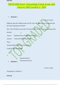 NRNP 6568 Week 1 Knowledge Check Exam with Answers 2026 Graded A&plus; 2026