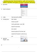 Cardiovascular Examination with all Correct & 100&percnt; Verified Answers &vert;Latest Update &vert;Already Graded A&plus;