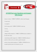 hft 2220 final exam Questions and Answers 100&percnt; Solved