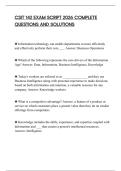 CSIT 142 EXAM SCRIPT 2026 COMPLETE QUESTIONS AND SOLUTIONS