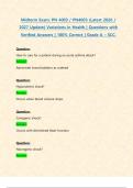 Midterm Exam&colon; PN 4003 &sol; PN4003 &lpar;Latest 2026 &sol; 2027 Update&rpar; Variations in Health &vert; Questions with Verified Answers &vert; 100&percnt; Correct &vert; Grade A &ndash; SCC&period;