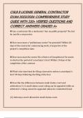 CSLB B LICENSE GENERAL CONTRACTOR EXAM 2025&sol;2026 COMPREHENSIVE STUDY GUIDE WITH 330&plus; VERIFIED QUESTIONS AND CORRECT ANSWERS GRADED A&plus;