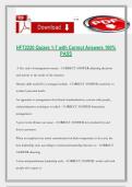 HFT2220 Quizes 1-7 with Correct Answers 100&percnt; PASS