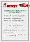 HFT2220 Quizzes Spring 2026 Exam Questions with Answers 100&percnt; PASS