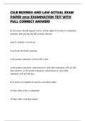 CSLB BUSINESS AND LAW ACTUAL EXAM PAPER 2026 EXAMINATION TEST WITH FULL CORRECT ANSWERS
