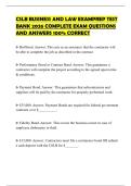 CSLB BUSINESS AND LAW EXAMPREP TEST BANK 2026 COMPLETE EXAM QUESTIONS AND ANSWERS 100&percnt; CORRECT