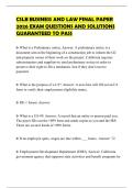 CSLB BUSINESS AND LAW FINAL PAPER 2026 EXAM QUESTIONS AND SOLUTIONS GUARANTEED TO PASS